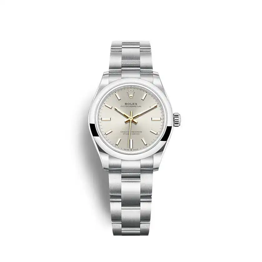 Rolex Oyster Perpetual Lady 31mm Silber Zifferblatt 277200