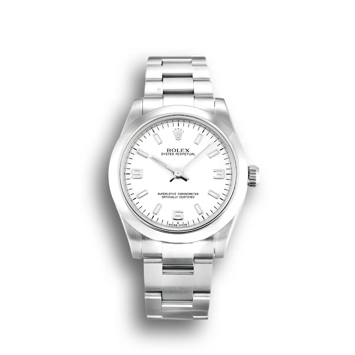 Rolex Oyster Perpetual Lady 31mm Weiß Zifferblatt 177200
