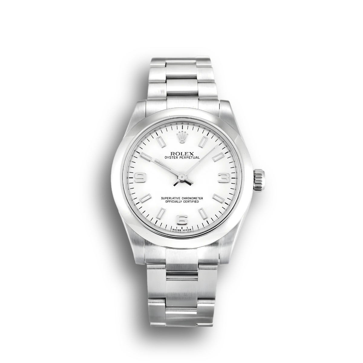 Rolex Oyster Perpetual Lady 31mm Weiß Zifferblatt 177200