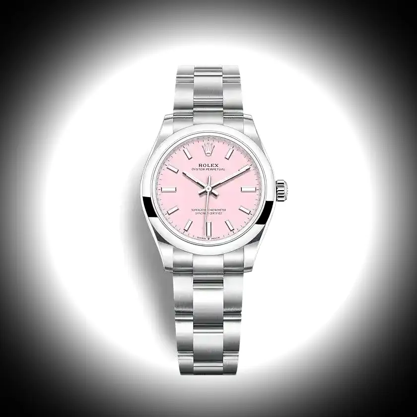 Oyster Perpetual 34mm Candy Rosa Zifferblatt 124200
