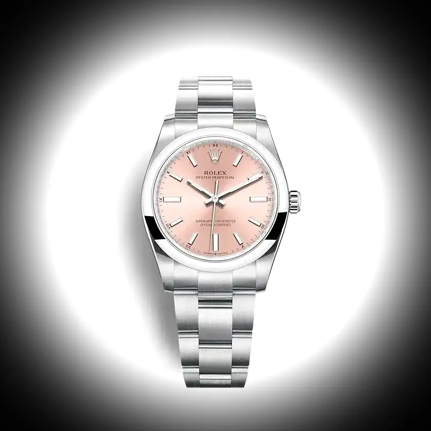 Oyster Perpetual 34mm Rosa Zifferblatt 124200