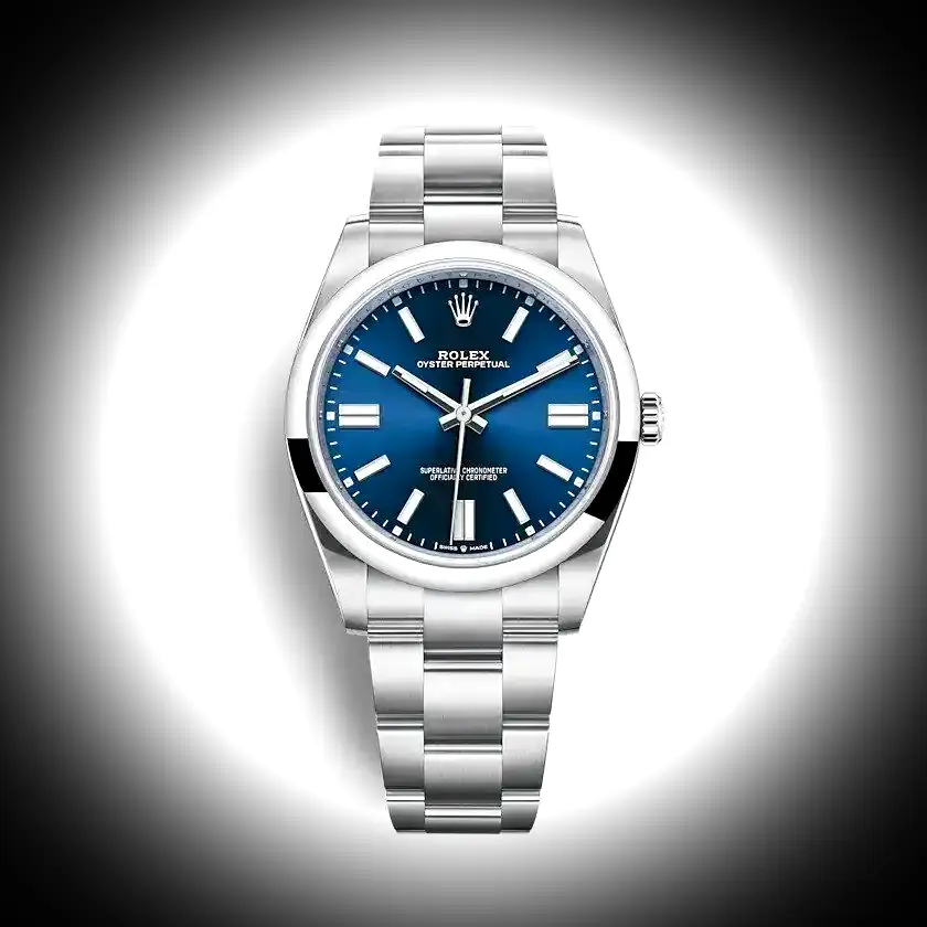 Rolex Oyster Perpetual Lady 41mm Blau Zifferblatt 124300