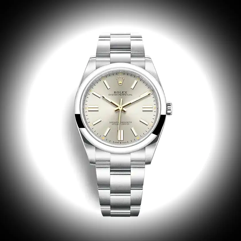 Rolex Oyster Perpetual Lady 41mm Silber Zifferblatt 124300
