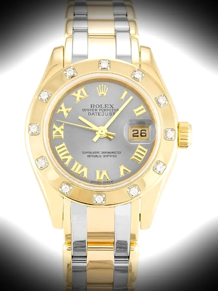 Rolex Pearlmaster 28mm Rhodium Zifferblatt 80318