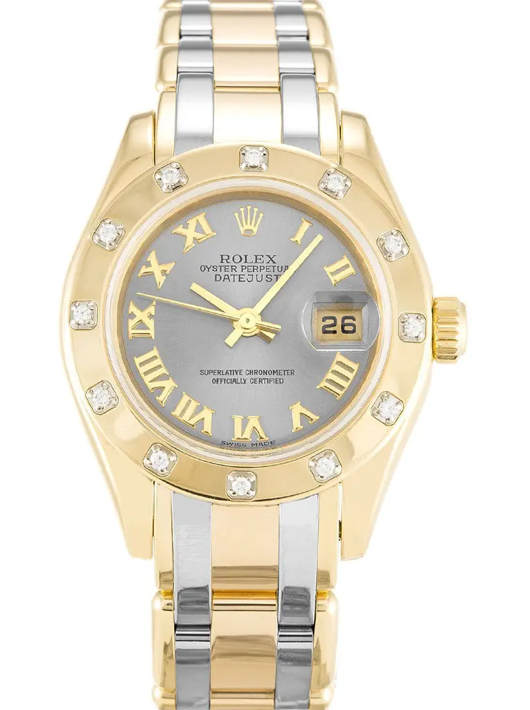 Rolex Pearlmaster 28mm Rhodium Zifferblatt 80318