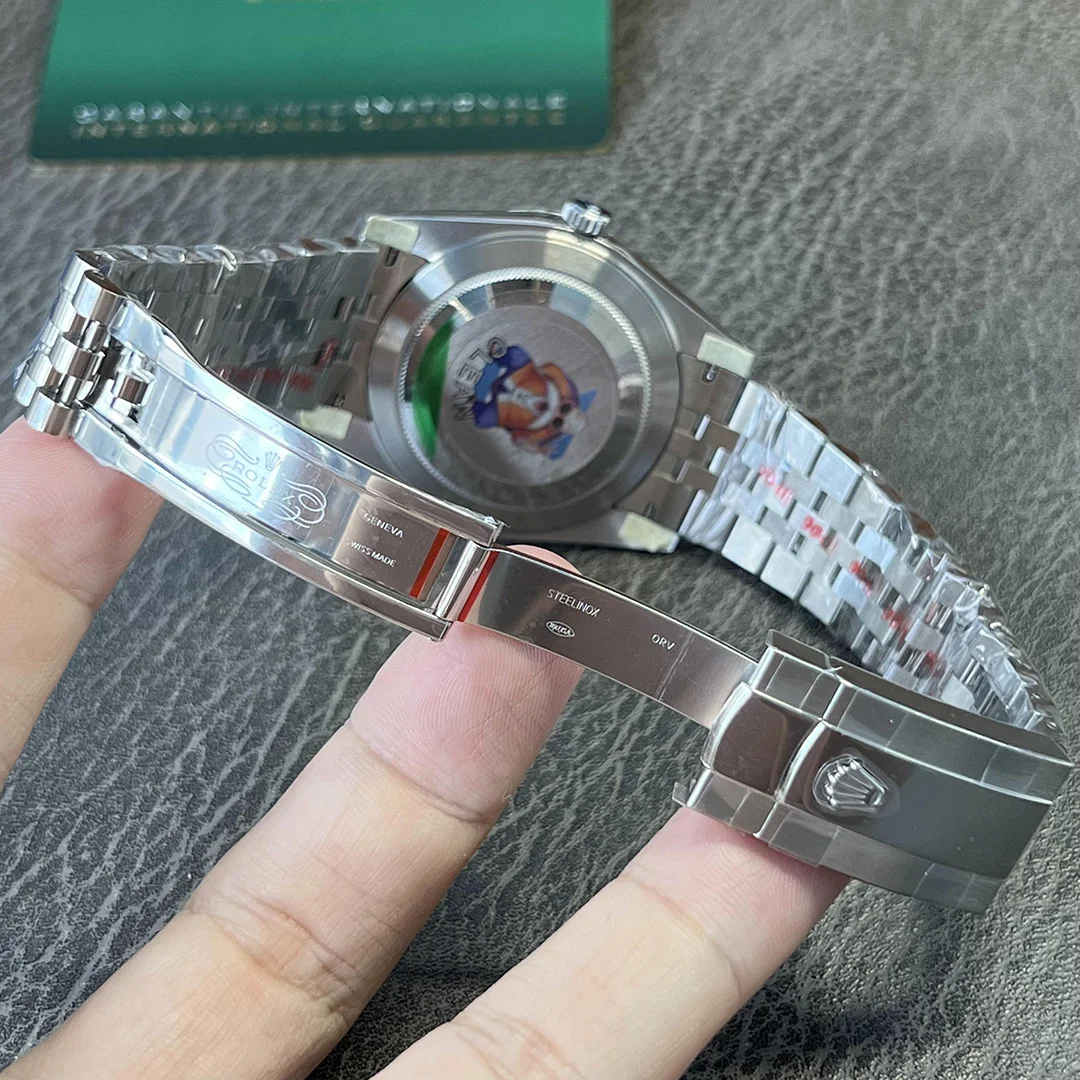 Datejust 126334 Replica Zifferblatt in rhodium — Gehäusebodendetail