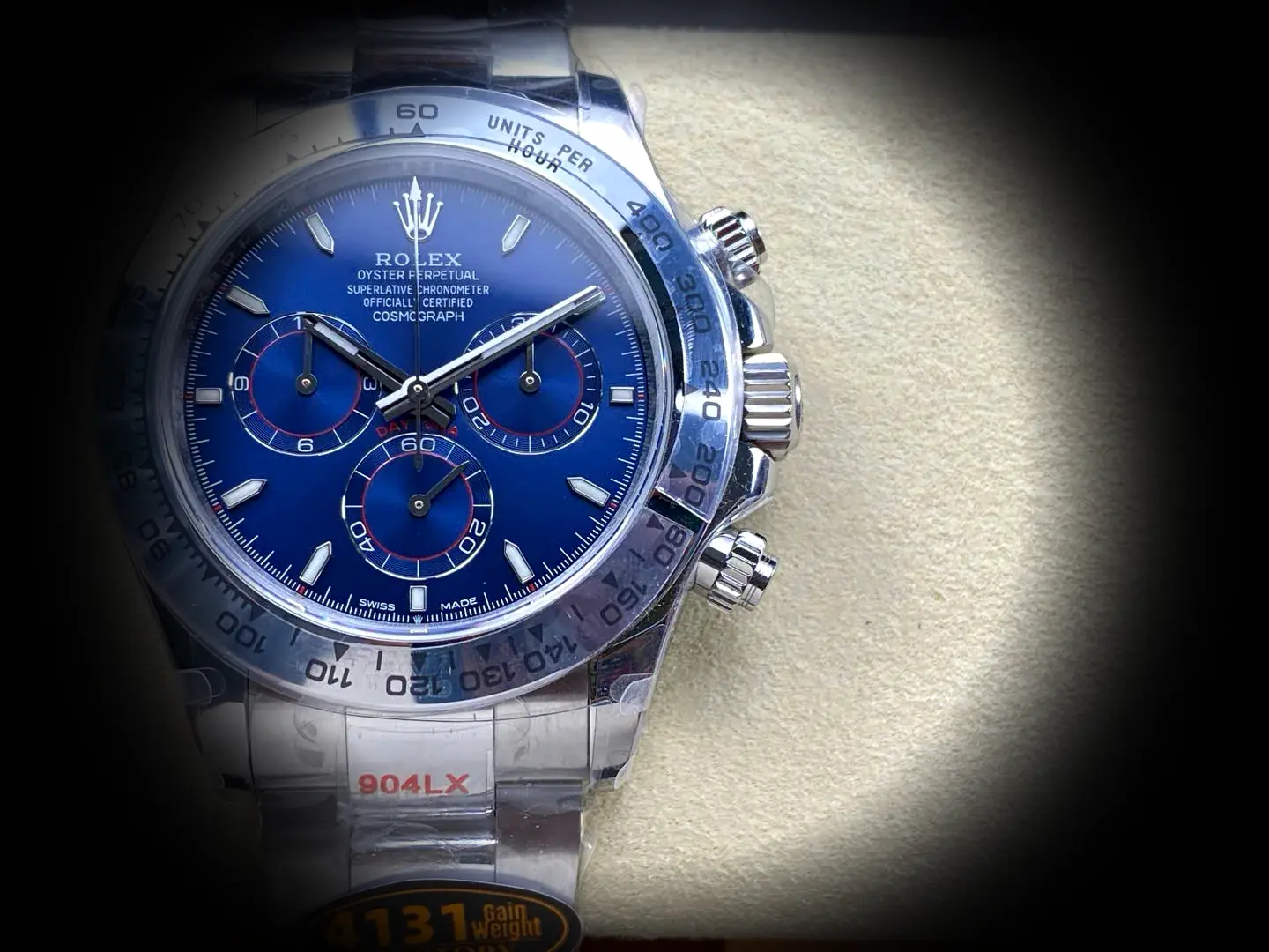 Rolex Daytona 126509 Schweizer Klon 40mm — Zifferblatt-Nahaufnahme