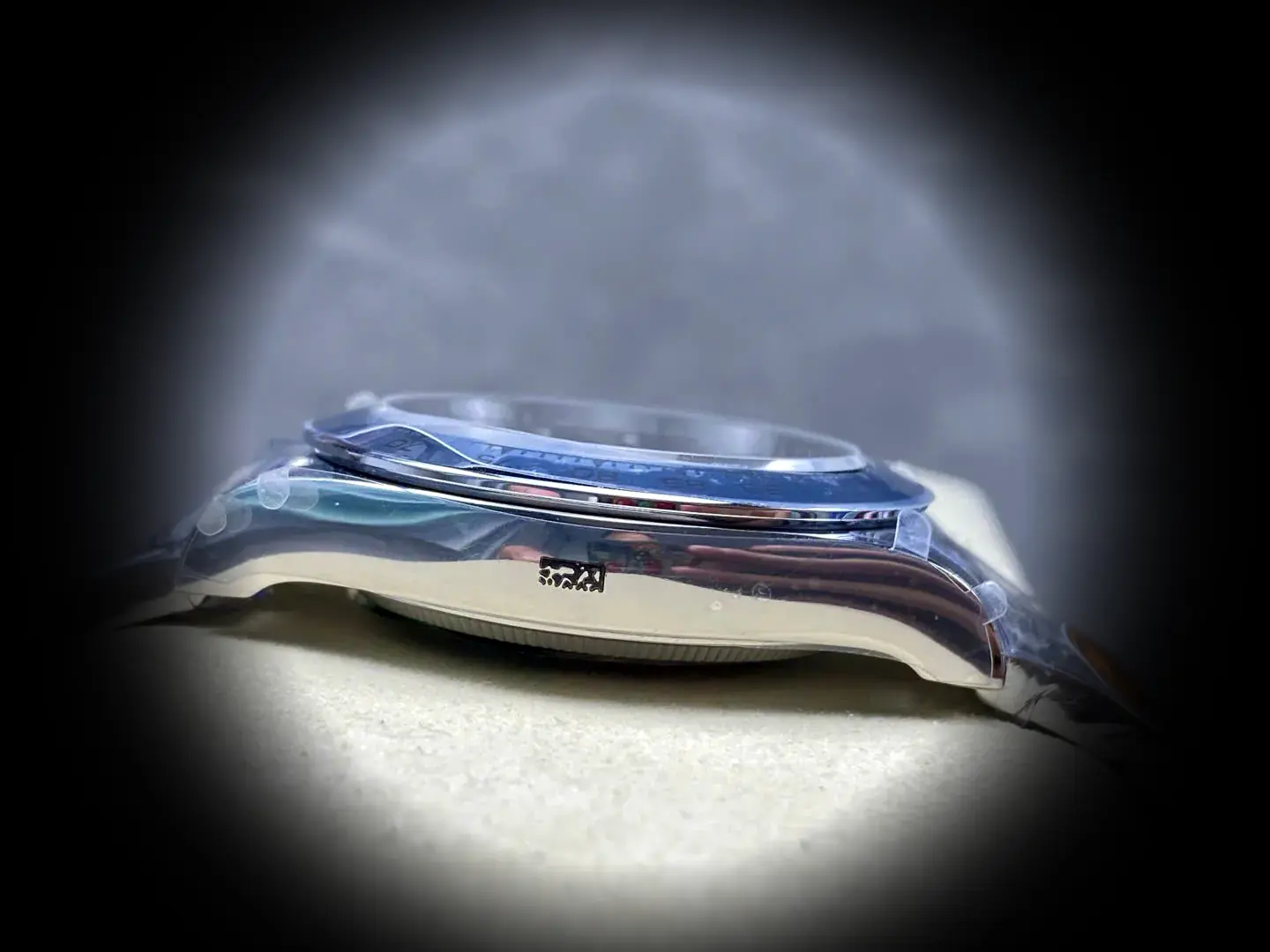 Daytona 126509 Schweizer Klon Zifferblatt in leuchtendes blau — Lünette-Makro