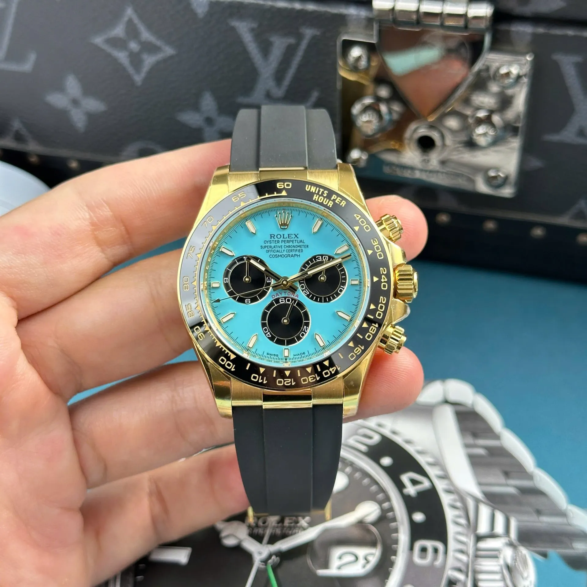 Daytona 126518LN Tiffany 1:1 Replica 40mm — Zifferblatt-Nahaufnahme