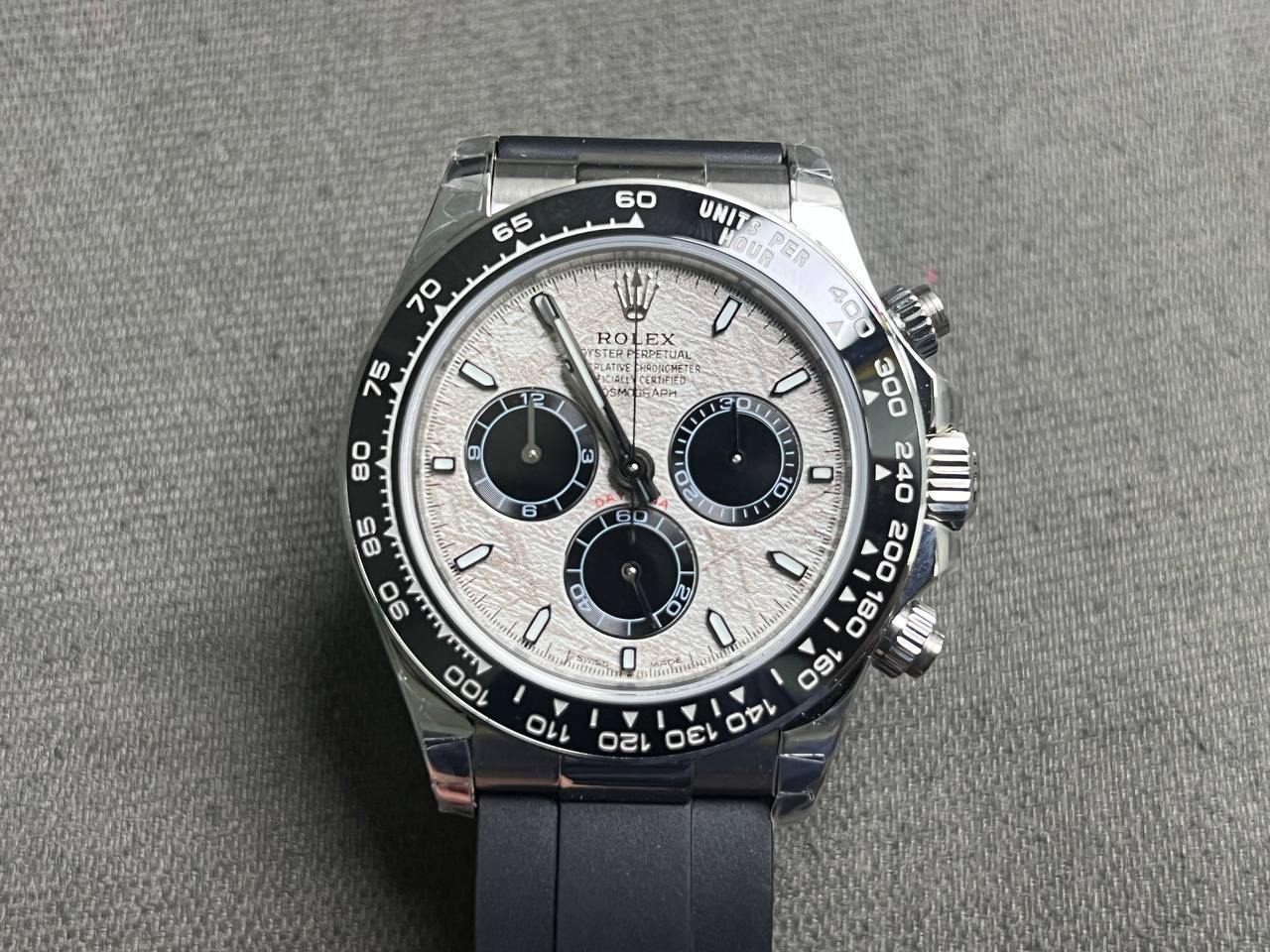 Rolex Daytona 126519LN Klon 40mm — Zifferblatt-Nahaufnahme