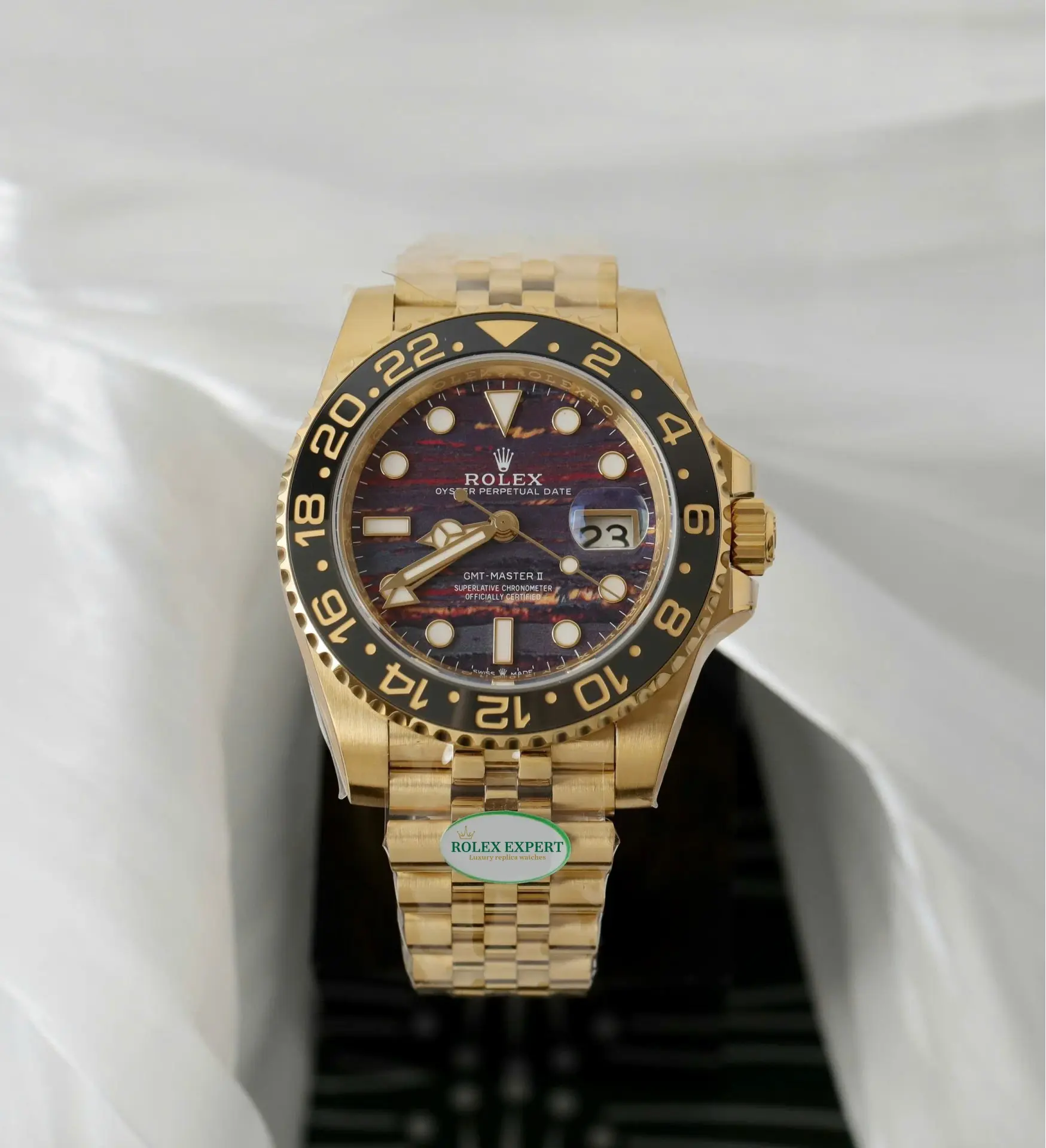 Rolex GMT-Master 126718GRNR 1:1 Replica 40mm — Zifferblatt-Nahaufnahme
