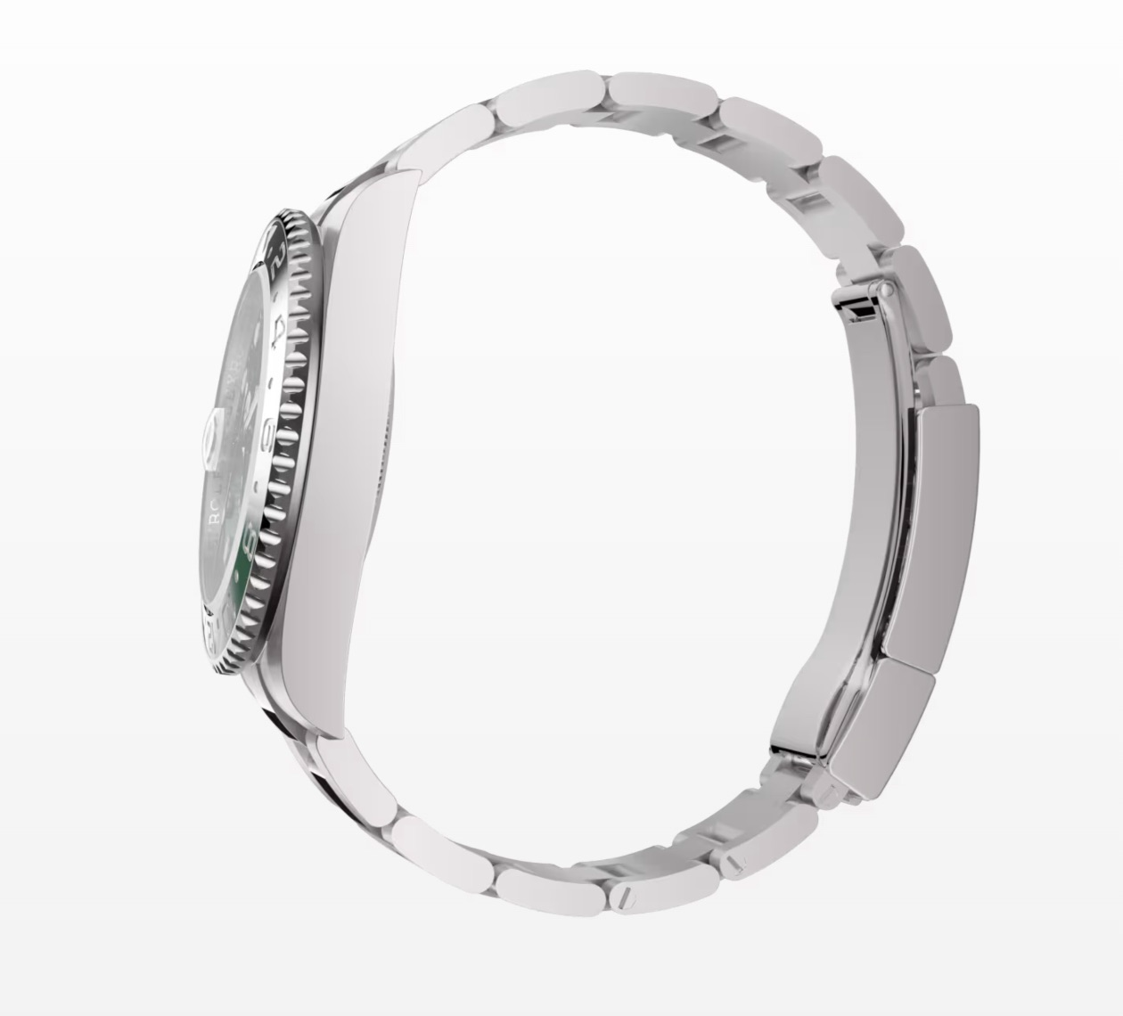 GMT-Master 126729VTNR 1:1 Replica Zifferblatt in grüne keramik — Gehäusebodendetail