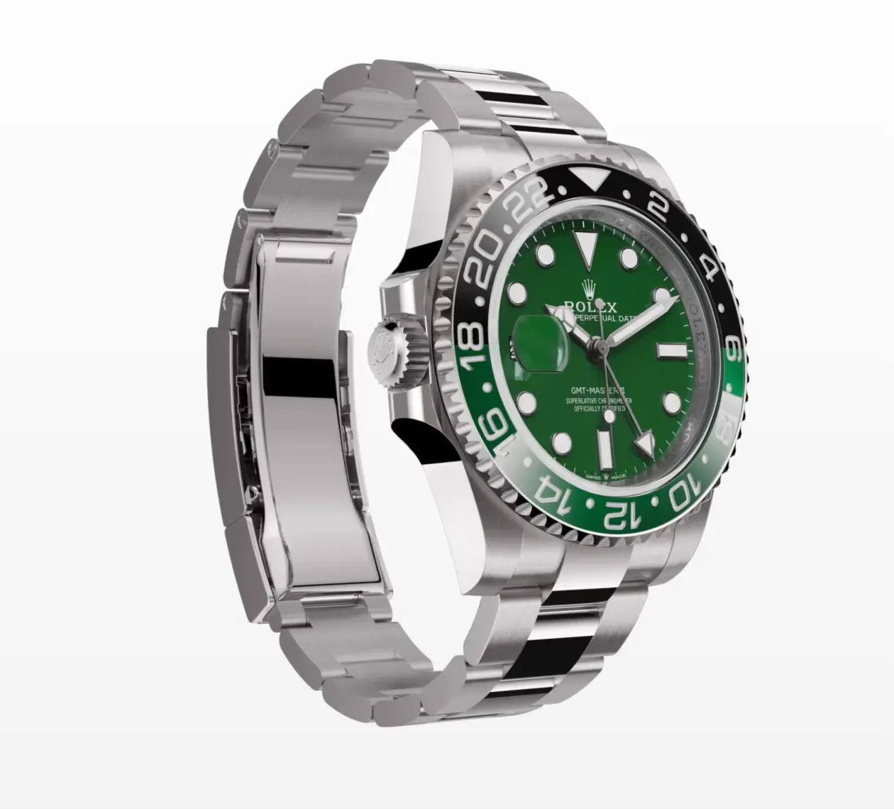 GMT-Master 126729VTNR Klon 40mm — Krone und Gehäuse Detail