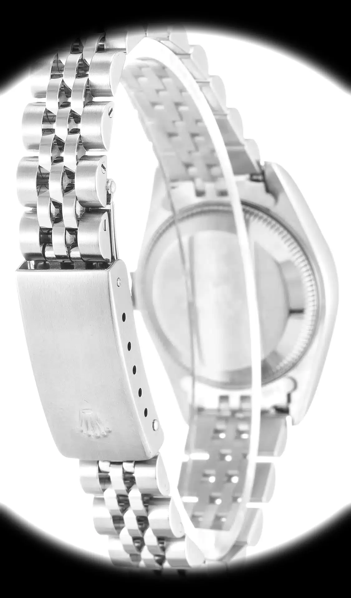 Lady-Datejust 79174 Superclone Zifferblatt in weiß — Gehäusebodendetail