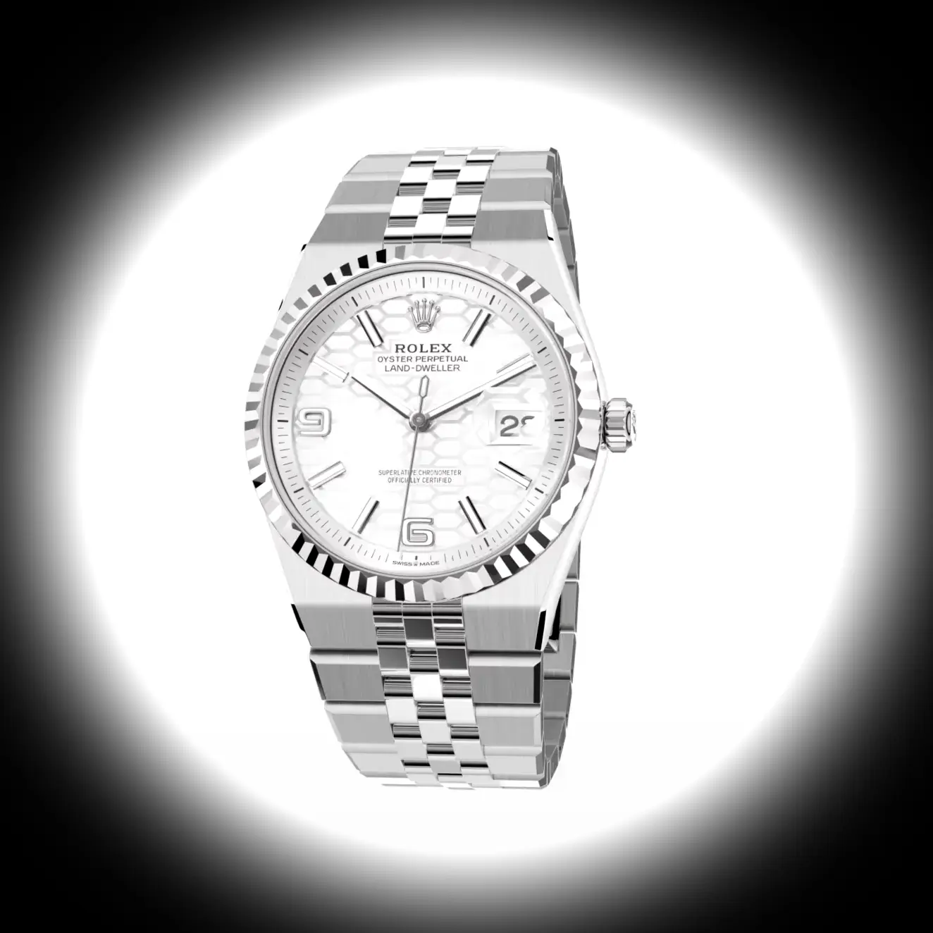 Rolex Land-Dweller 127234 1:1 Super Clone 36mm — Zifferblatt-Nahaufnahme