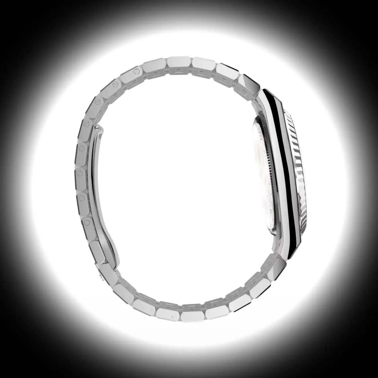 Land-Dweller 127234 1:1 Super Clone Zifferblatt in intensivweiß — Lünette-Makro