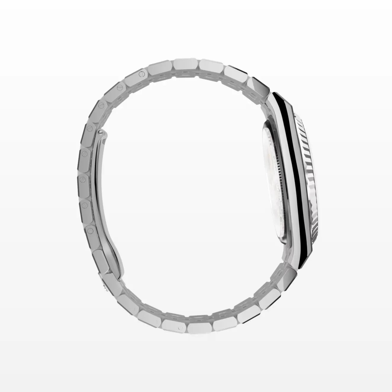 Land-Dweller 127234 Nachbau Zifferblatt in intensivweiß — Lünette-Makro