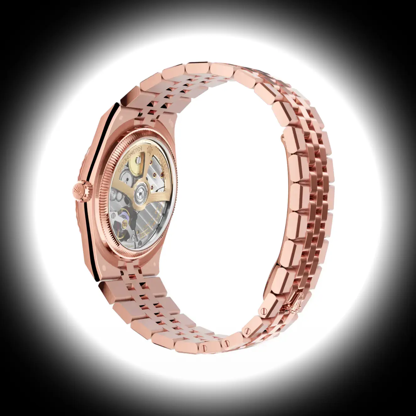 Land-Dweller 127235 Superclone Zifferblatt in intensivweiß — Gehäusebodendetail