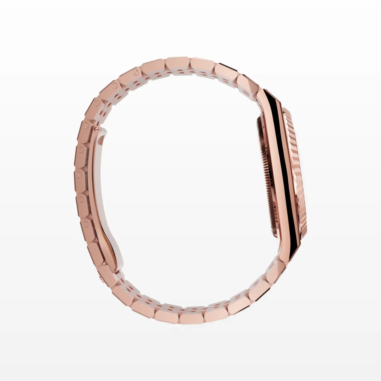 Rolex Land-Dweller 127235 Super Clone Replica Zifferblatt in intensivweiß — Lünette-Makro