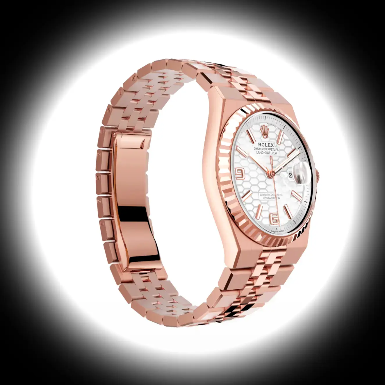 Land-Dweller 127235 Super Clone 36mm — Krone und Gehäuse Detail