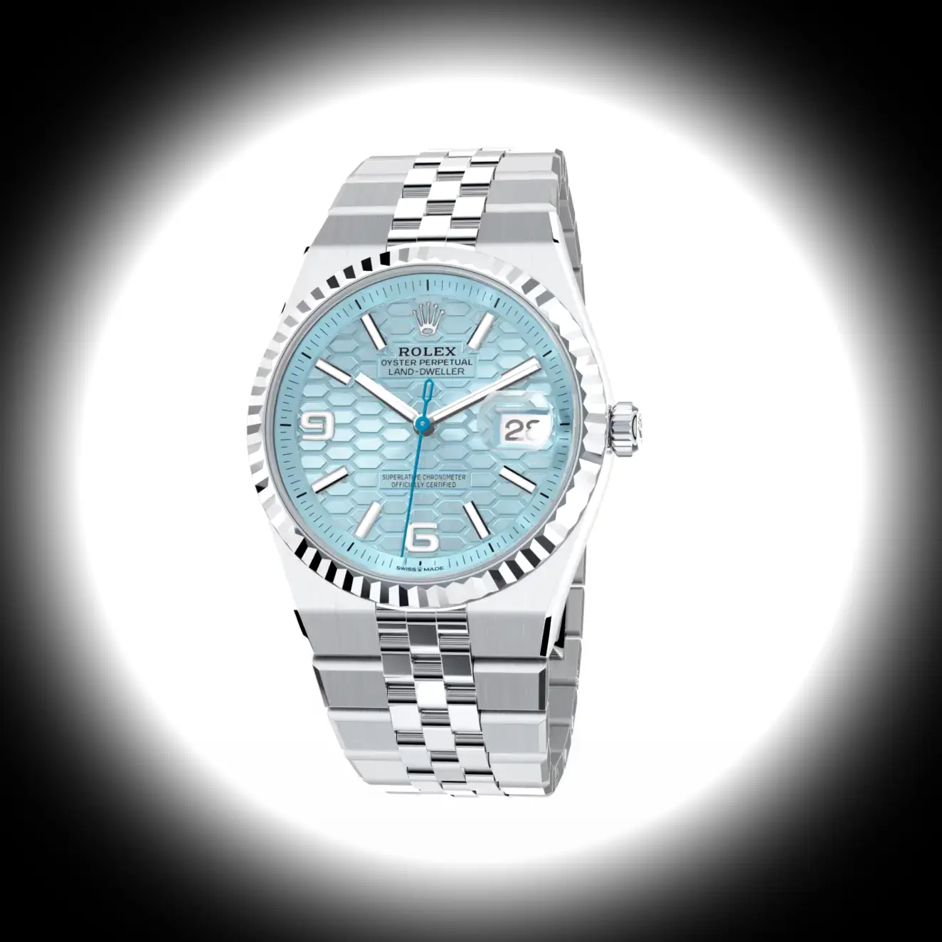 Rolex Land-Dweller 127236 Super Clone 36mm — Zifferblatt-Nahaufnahme