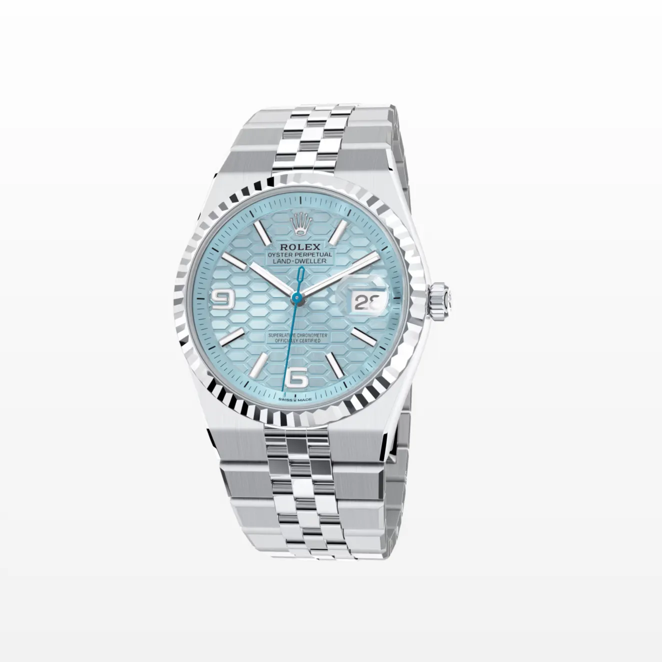 Rolex Land-Dweller 127236 Replica 36mm — Zifferblatt-Nahaufnahme