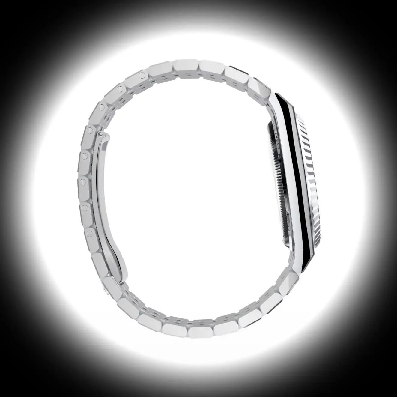 Land-Dweller 127236 Super Clone Zifferblatt in eisblau — Lünette-Makro