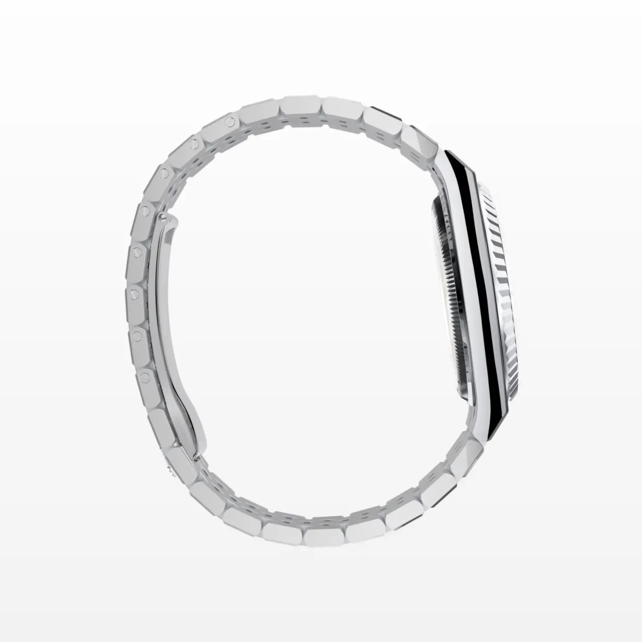 Land-Dweller 127236 Replica Zifferblatt in eisblau — Lünette-Makro