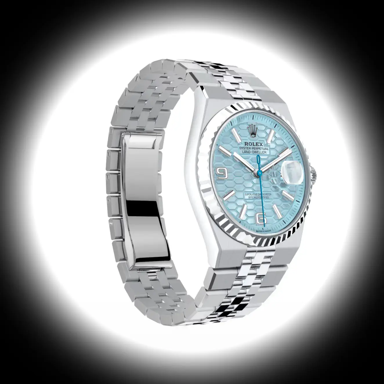 Rolex Land-Dweller 127236 Superclone 36mm — Krone und Gehäuse Detail