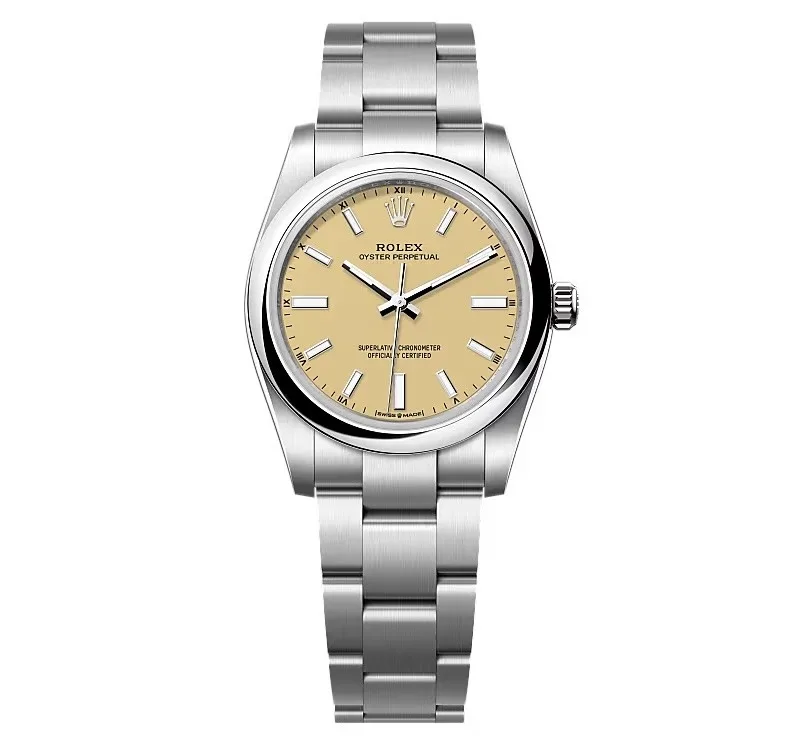Oyster Perpetual 277200 Replica Uhr Zifferblatt in beige, Vorderansicht