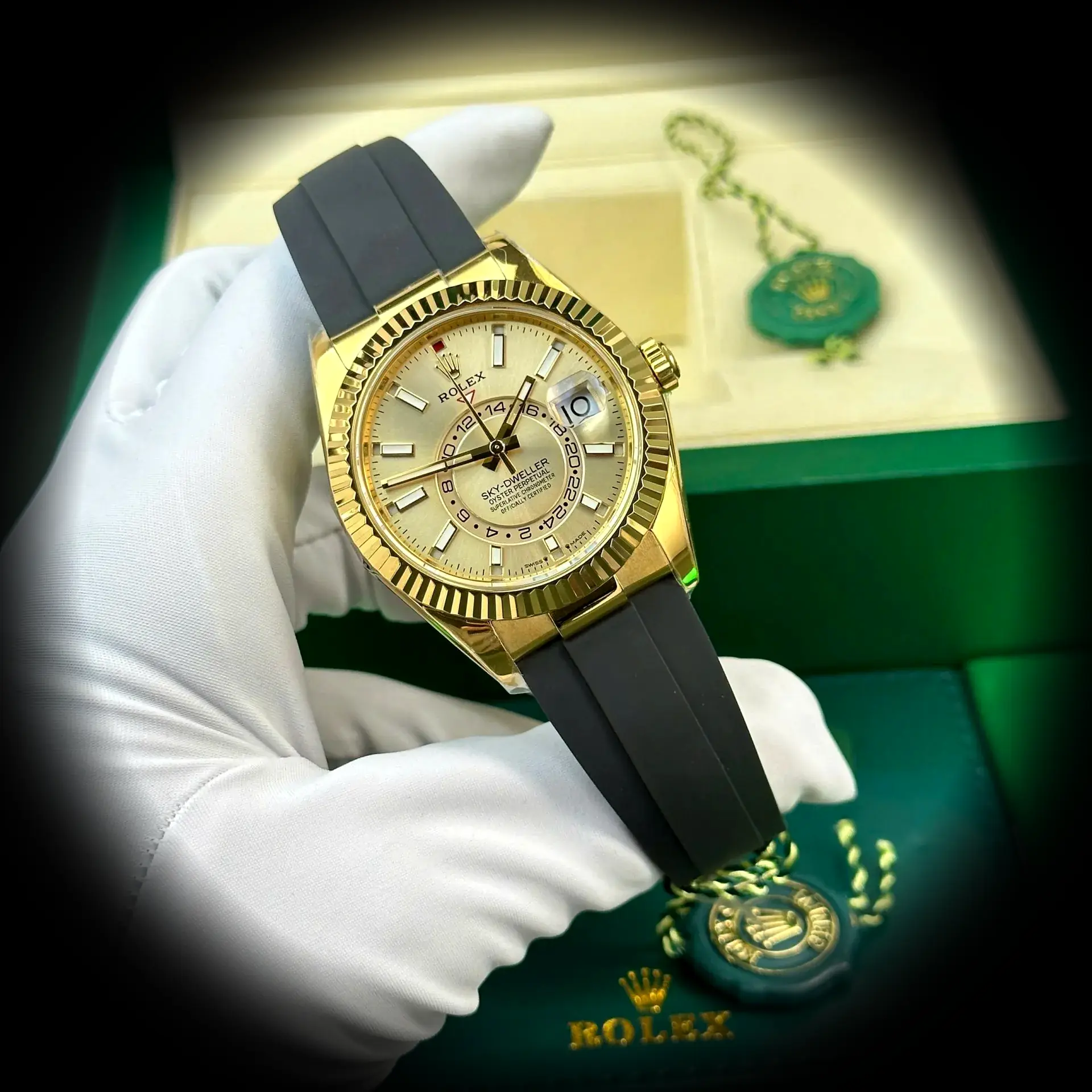 Sky-Dweller 336238 Superclone 42mm — Zifferblatt-Nahaufnahme