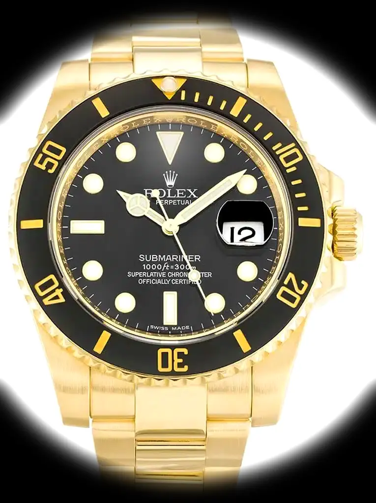 Rolex Submariner 116618LN Superclone 40mm — Zifferblatt-Nahaufnahme