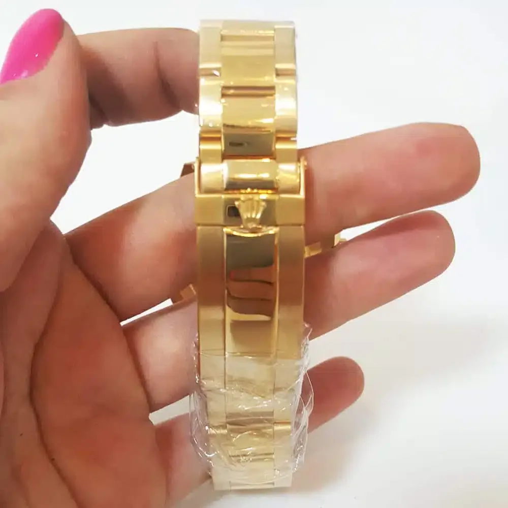 Rolex Submariner 116618LN Gelbgold Replica, Oyster-Armband mit Glidelock-Schließe