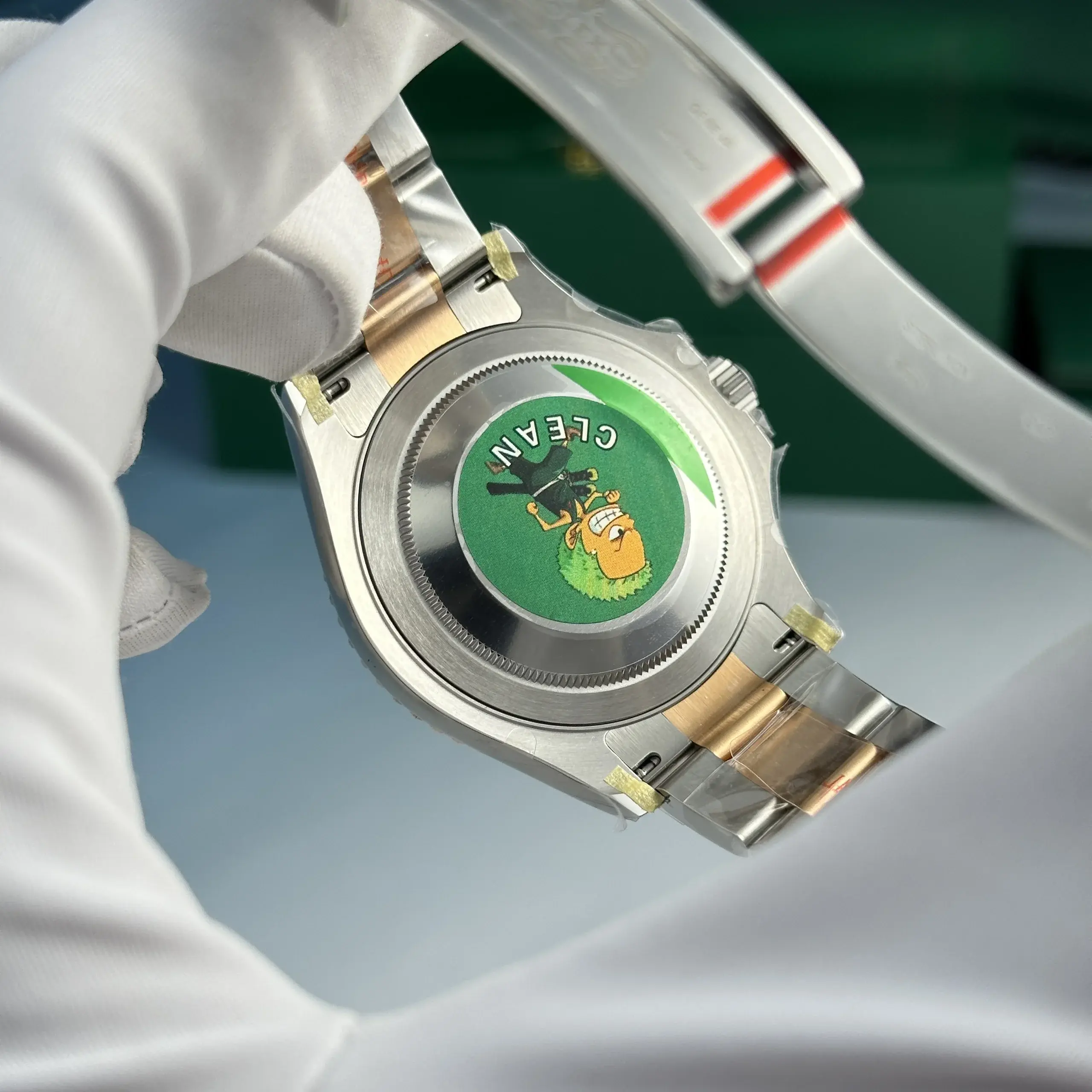 Yacht-Master 126621 Super Clone Replica Zifferblatt in schokolade — Gehäusebodendetail