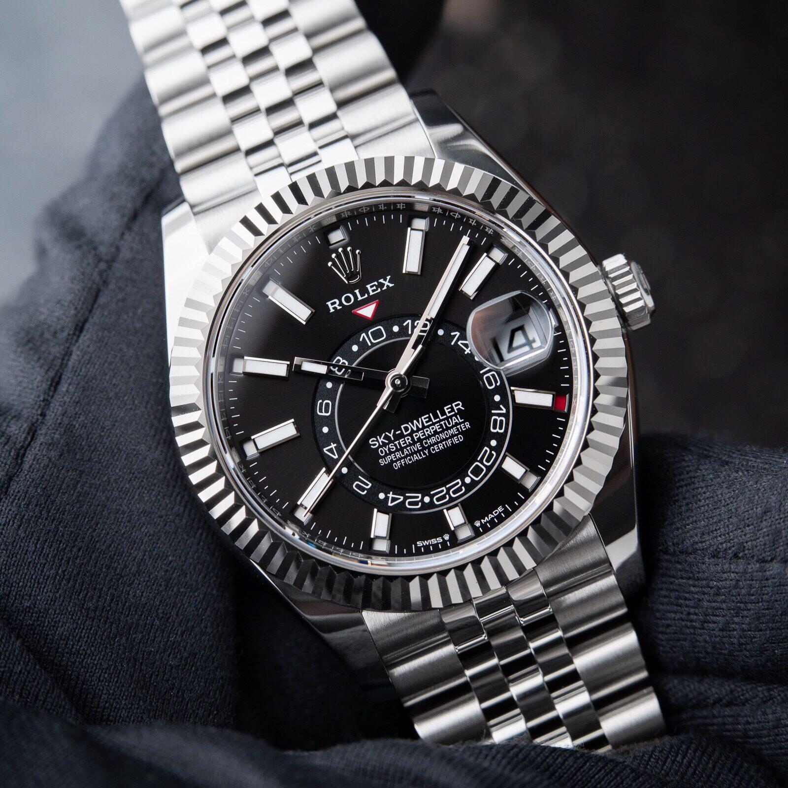 Rolex Sky-Dweller 336934 Klon 42mm — Zifferblatt-Nahaufnahme