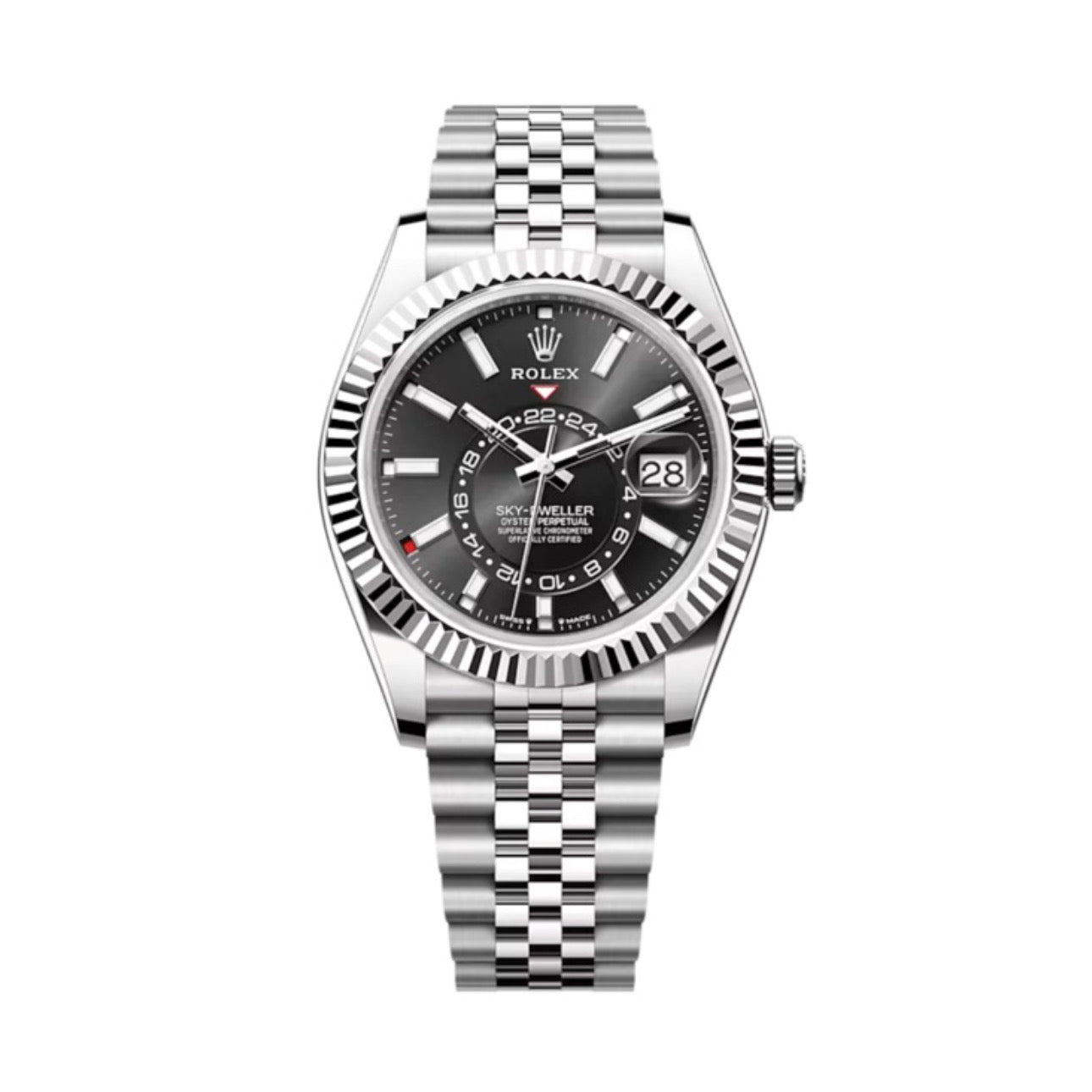 Rolex Sky-Dweller 42mm Leuchtendes Schwarz Zifferblatt Jubilee Ref. 336934