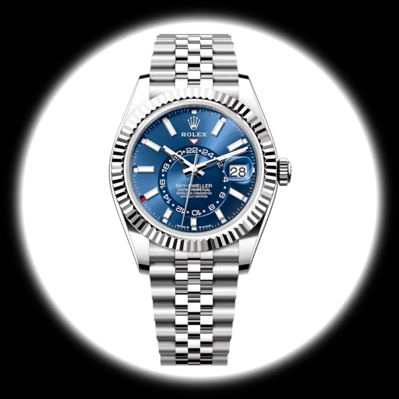 Rolex Sky-Dweller 42mm Leuchtendes Blau Zifferblatt Jubilee Ref. 336934