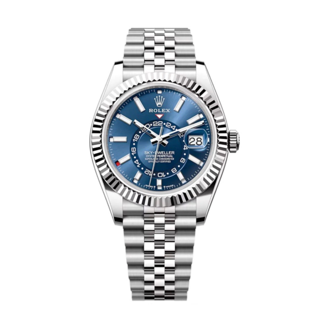 Rolex Sky-Dweller 42mm Leuchtendes Blau Zifferblatt Jubilee Ref. 336934