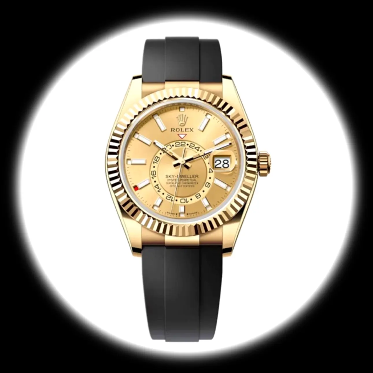 Rolex Sky-Dweller 42mm Champagner Zifferblatt Gelbgold Ref. 336238