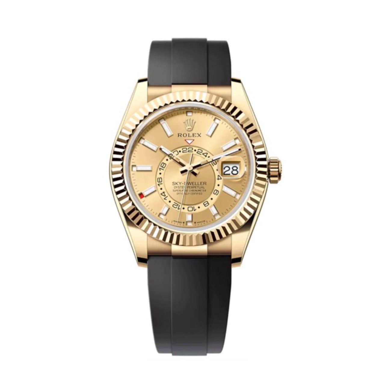 Rolex Sky-Dweller 42mm Champagner Zifferblatt Gelbgold Ref. 336238