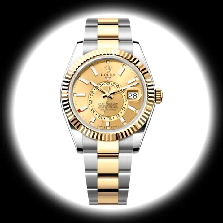 Rolex Sky-Dweller 42mm Champagner Zifferblatt Bicolor Ref. 336933