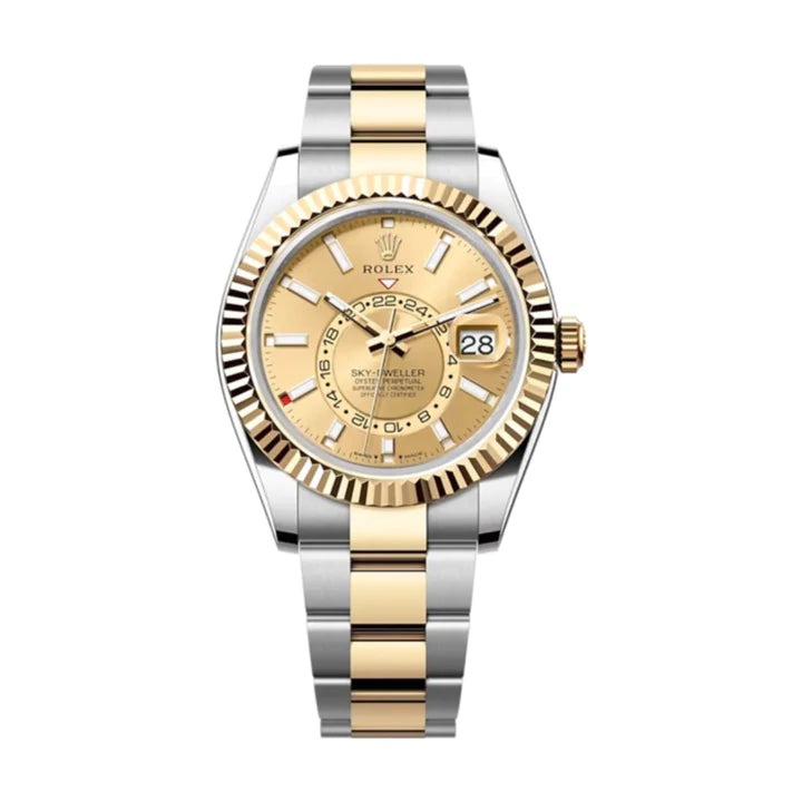 Rolex Sky-Dweller 42mm Champagner Zifferblatt Bicolor Ref. 336933