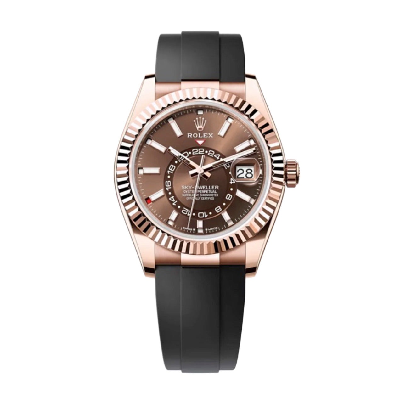Rolex Sky-Dweller 42mm Schokolade Zifferblatt Everose Ref. 336235