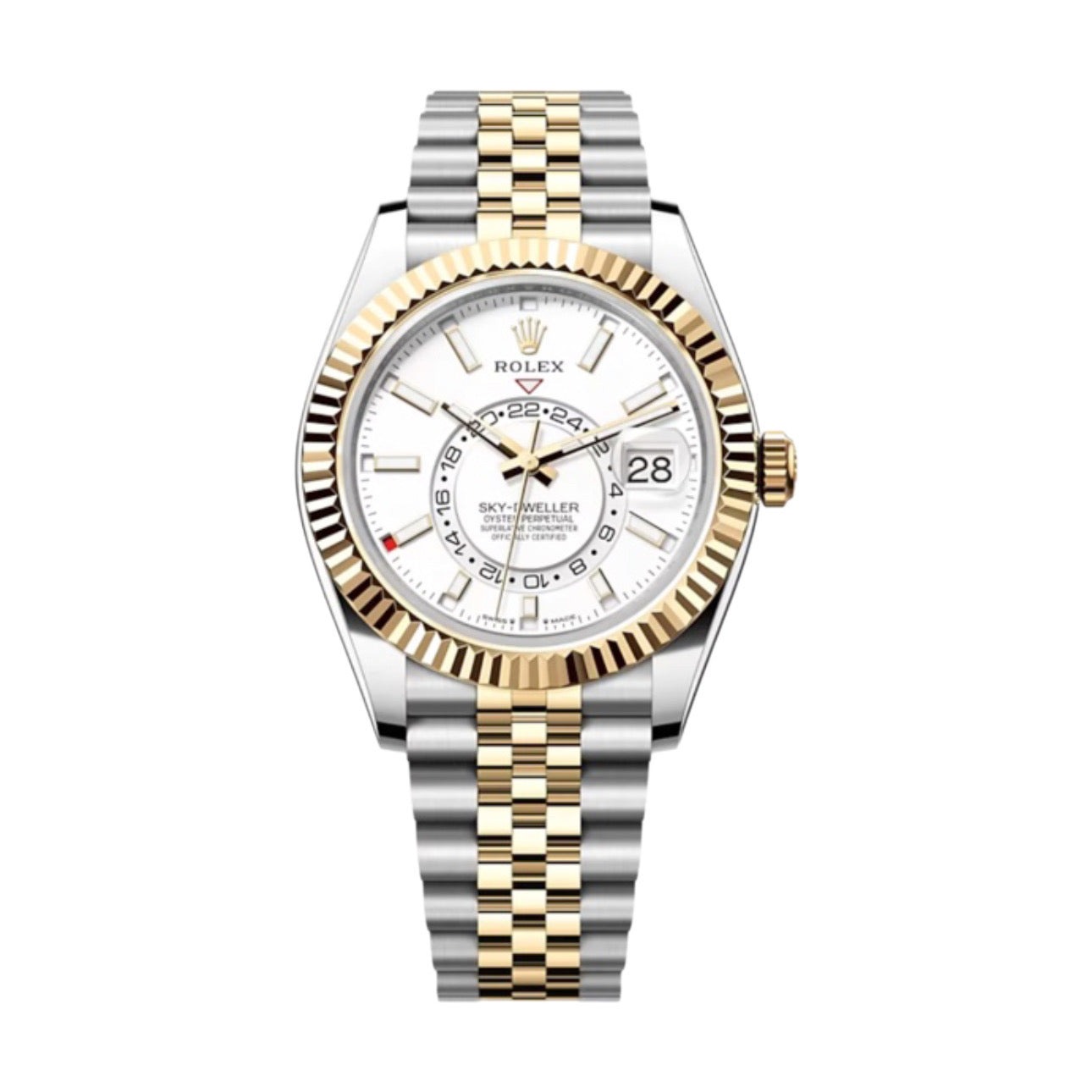 Rolex Sky-Dweller 42mm Intensivweiß Zifferblatt Bicolor Ref. 336933