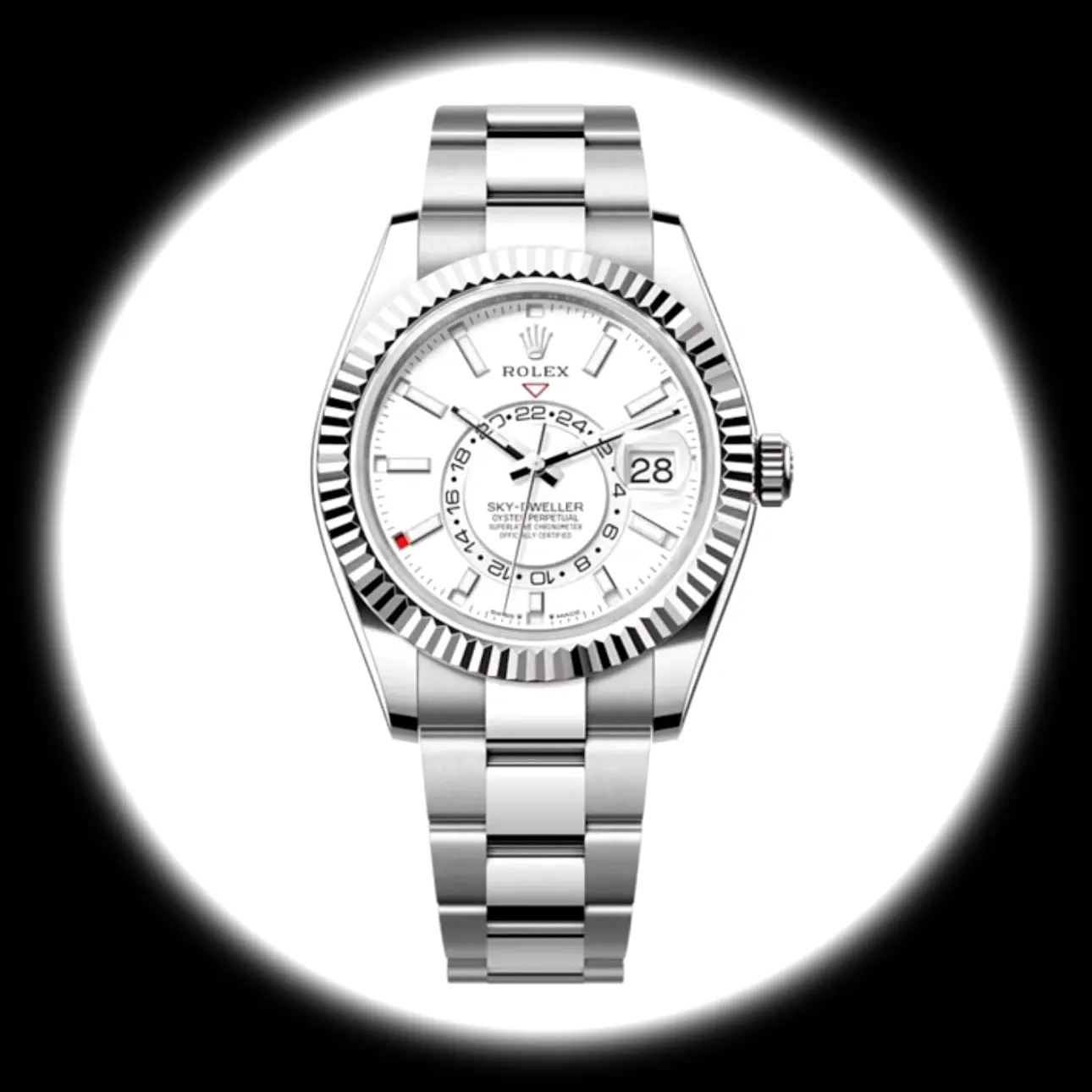 Rolex Sky-Dweller 42mm Intensivweiß Zifferblatt Edelstahl & Gold Ref. 336934