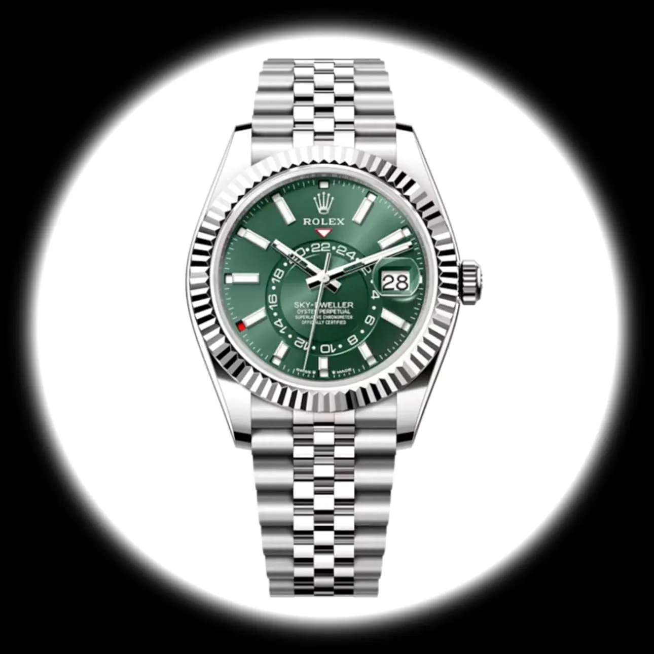 Rolex Sky-Dweller 42mm Mintgrün Zifferblatt Jubilee Ref. 336934
