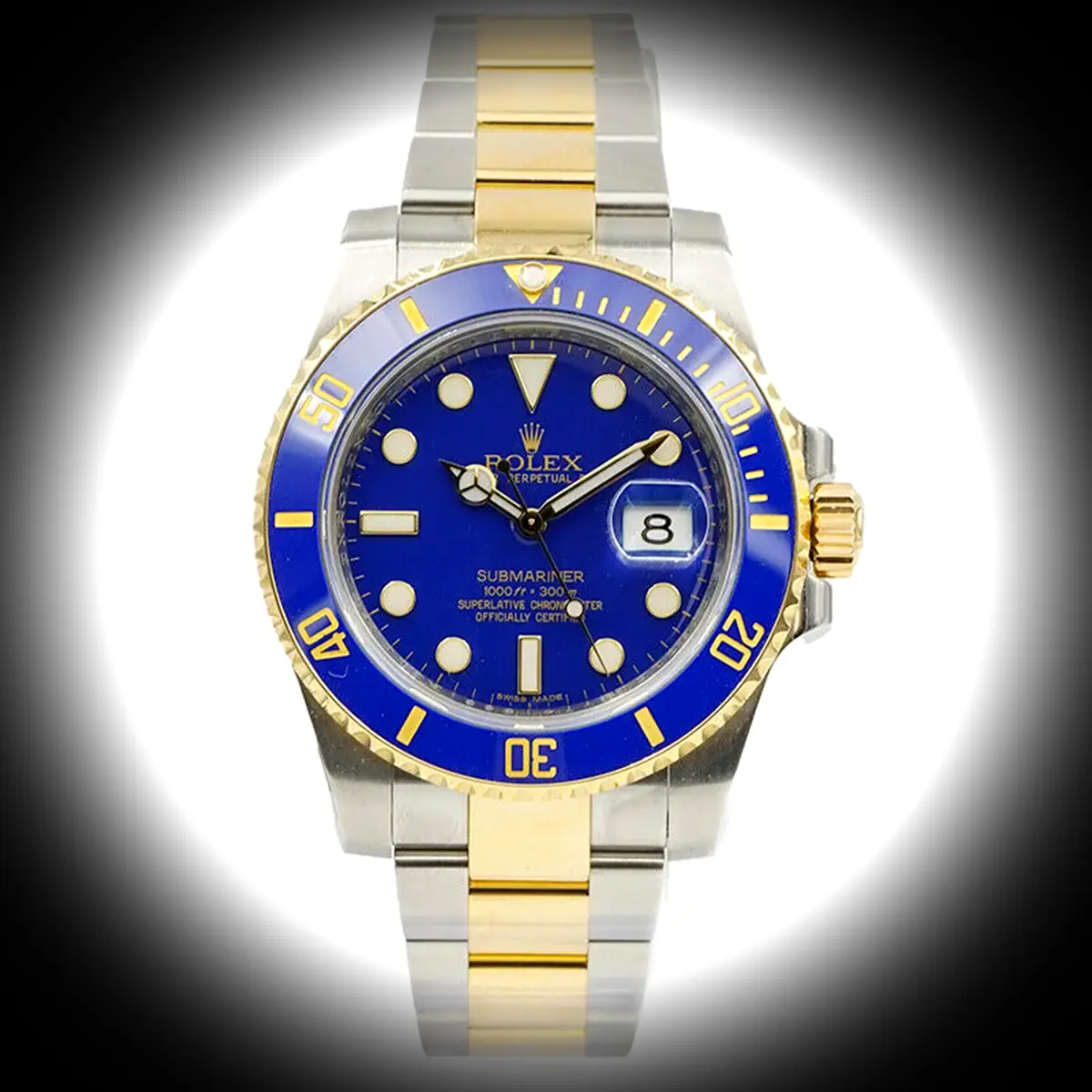 Rolex Submariner 116613LB Bluesy 1:1 Super Clone 40mm — Zifferblatt-Nahaufnahme