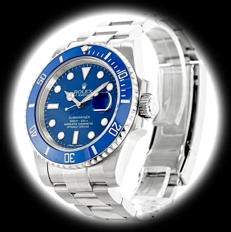 Submariner 116619LB Smurf Superclone 40mm — Zifferblatt-Nahaufnahme