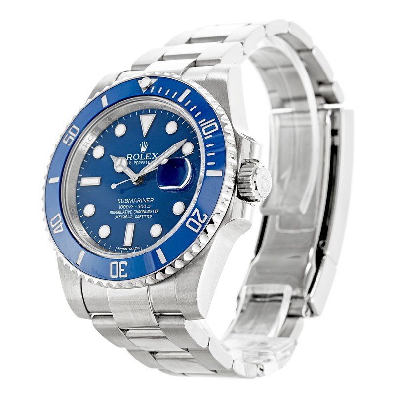 Submariner 116619LB Smurf Klon 40mm — Zifferblatt-Nahaufnahme
