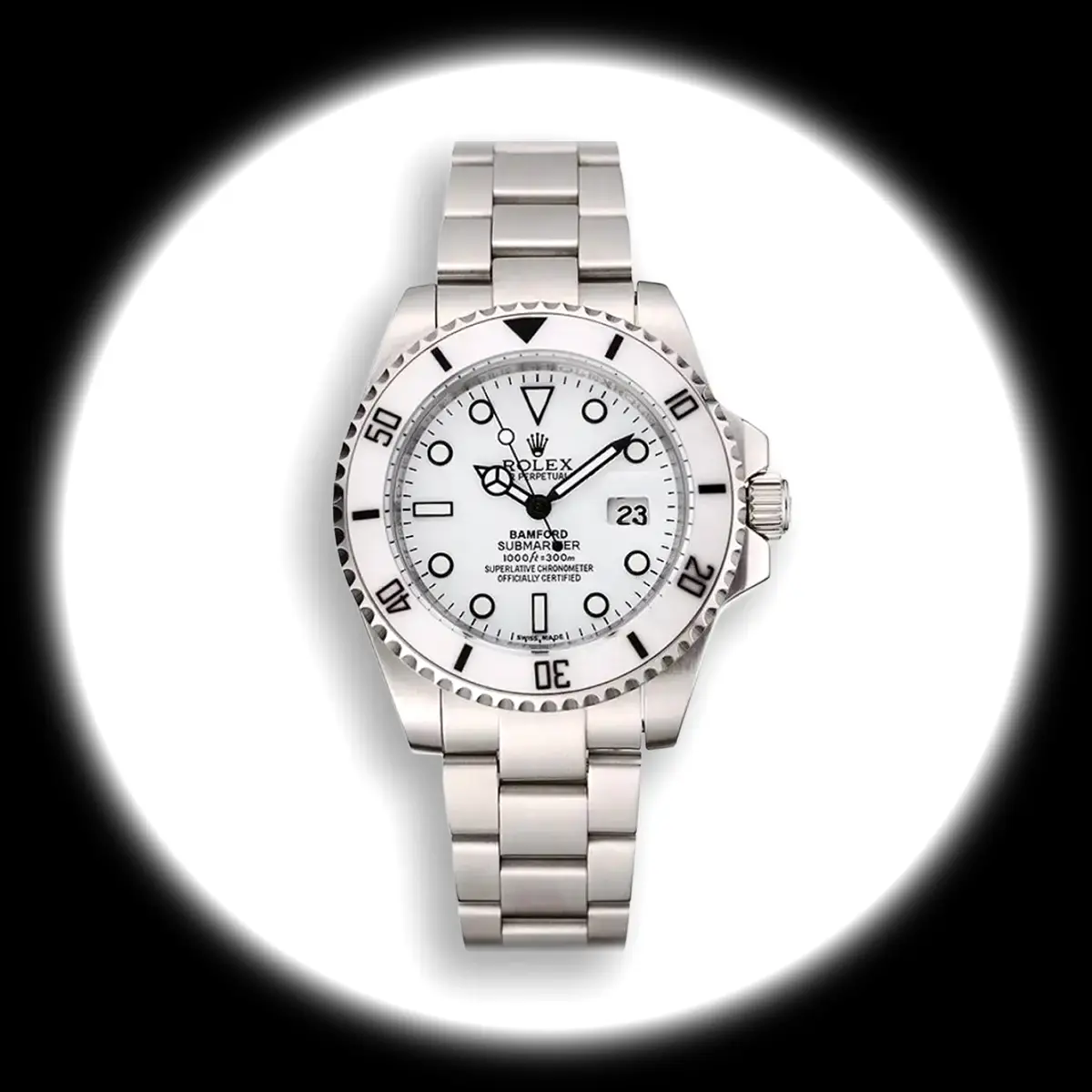 Rolex Submariner 40mm Weißes Zifferblatt Individual Style